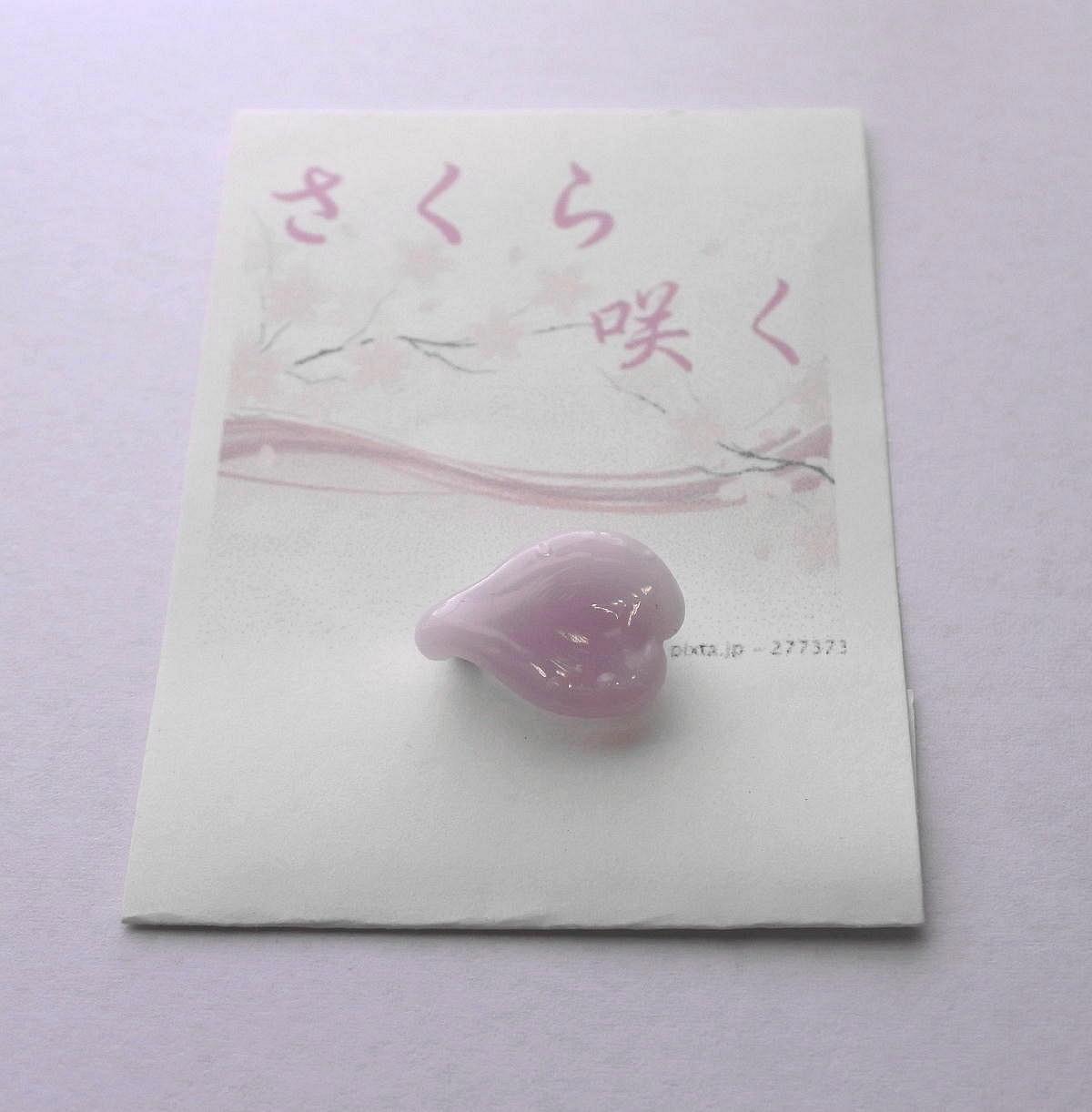 桜咲く ブローチorマグネット さくら 桜 ピンク ガラス | 3枚目